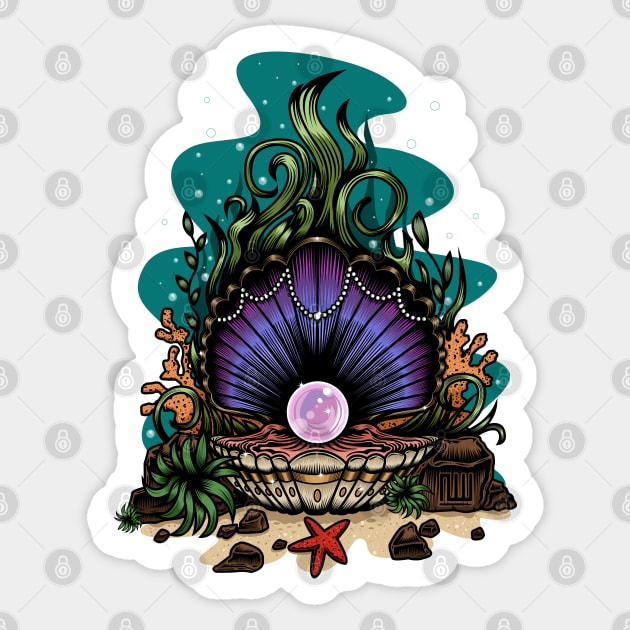 Pearl Of The Sea Sticker by adamzworld